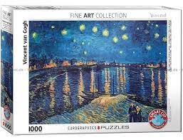 Pussel 1000 bitar "The Starry Night Over the Rhone" - Vincent van Gogh