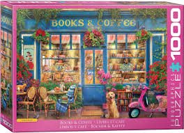 Pussel 1000 bitar Books & Coffee