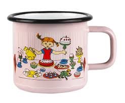 Emaljmugg Pippi Långstrump "Födelsedag" 37 cl