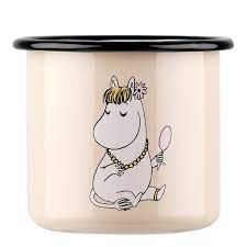 Emaljmugg Snorkfröken Beige 37 cl