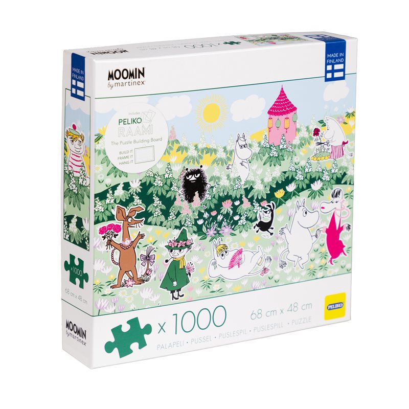 Pussel 1000 bitar Mumin Blomsterträdgård