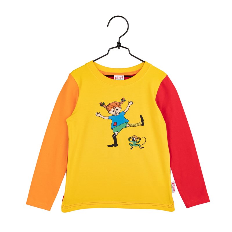 Tröja Glada Pippi gul stl 98