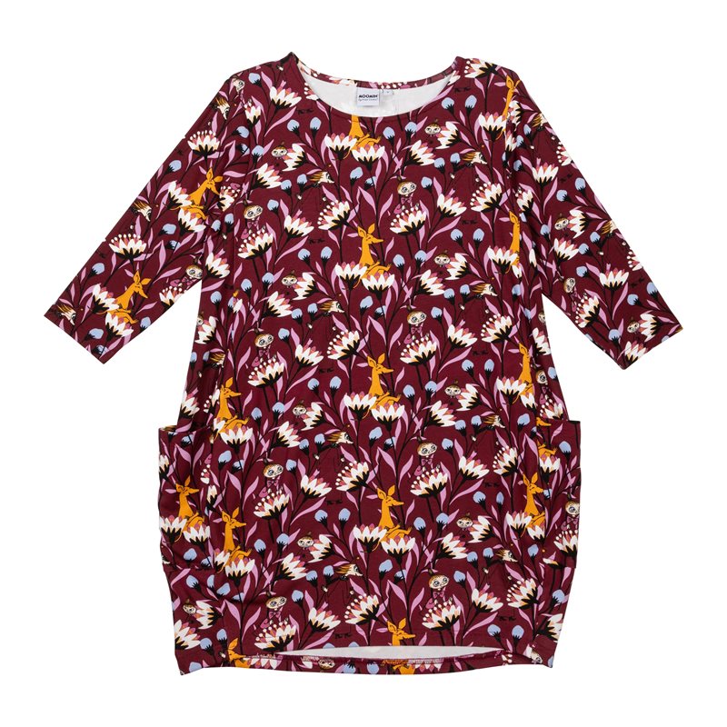 Klänning Magnolia Vinröd stl L