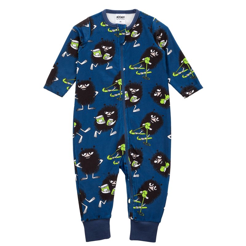 Pyjamas velour Rackare Blå stl 98