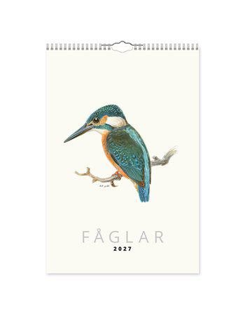 Väggkalender Fåglar 2027