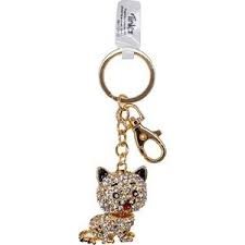 Nyckelring Charm Katt guld