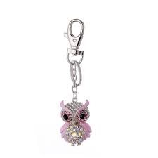 Nyckelring Charm Uggla rosa
