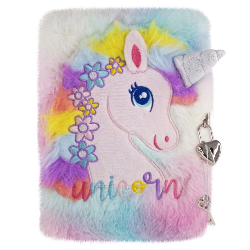 Dagbok Plush Enhörning - med lås