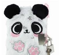 Dagbok Mini med lås och penna - Panda