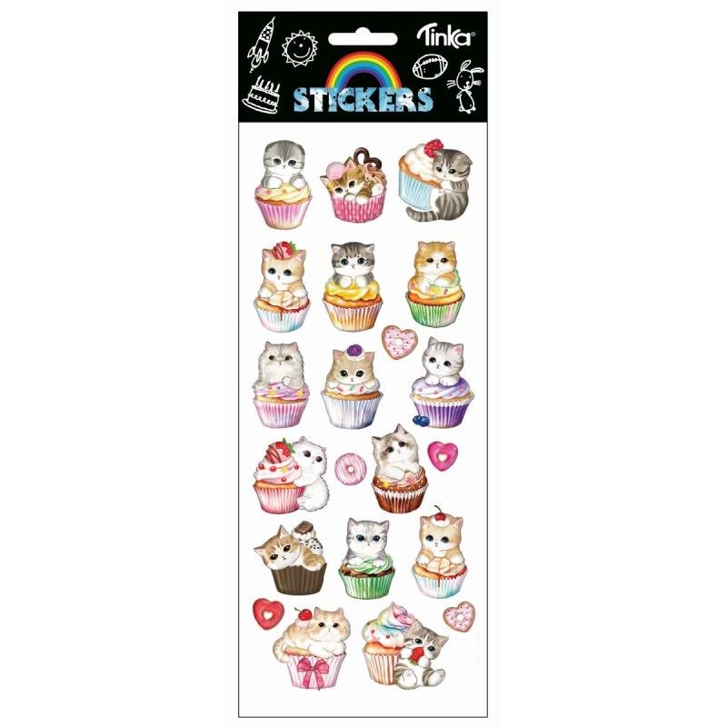 Stickers Katter på cupcakes