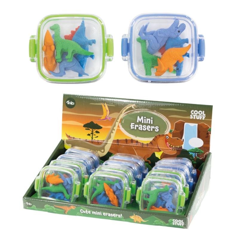 Suddgummi Dino 4-pack i liten låda