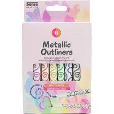 Färgpenna Metallic outliners 6-pack