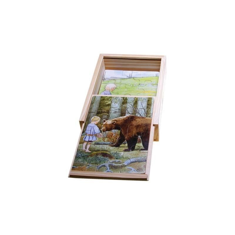 Träpussel 12 bitar x 4 Elsa Beskow, Vis-pussel