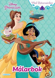Målarbok med klistermärken Disney Prinsessor