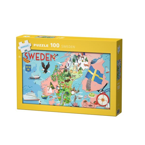 Pussel 100 bitar - Sweden