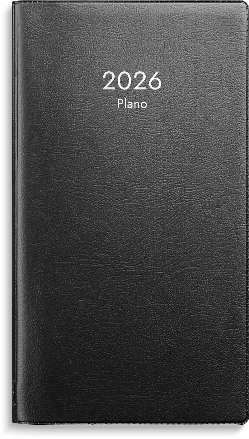 Kalender 2026 Plano svart plast