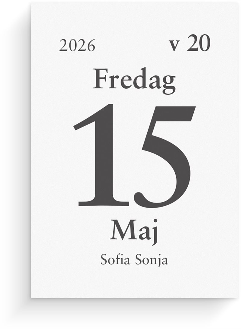 Kalender 2026 Dagblock 44x63 mm