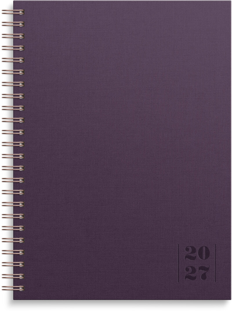 Kalender 2027 Business A5 Textile plommon