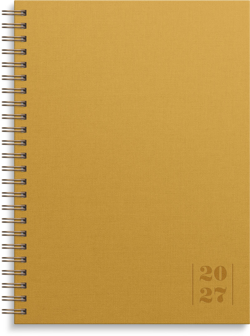 Kalender 2027 Business A5 Textile senapsgul
