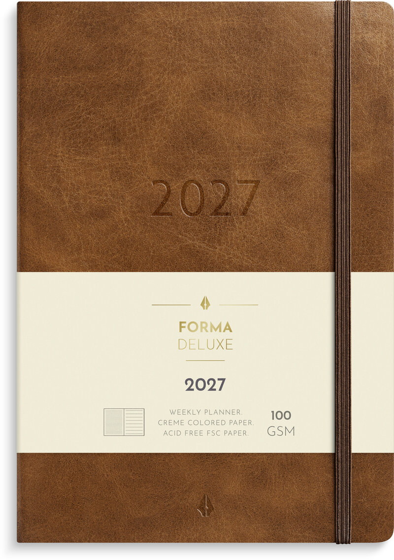 Stor Veckokalender Forma Deluxe 2027 brun