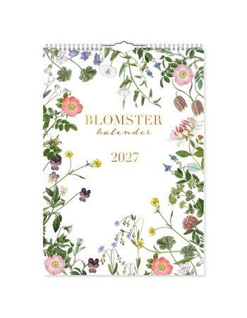 Väggkalender Blomster A4 2027