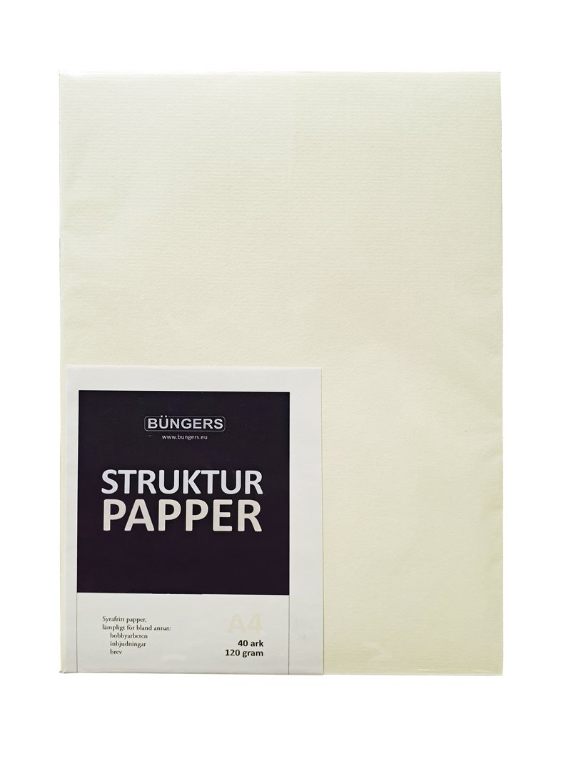 Papper A4 Linnepressat 120gr fp 40st Vaniljtonat