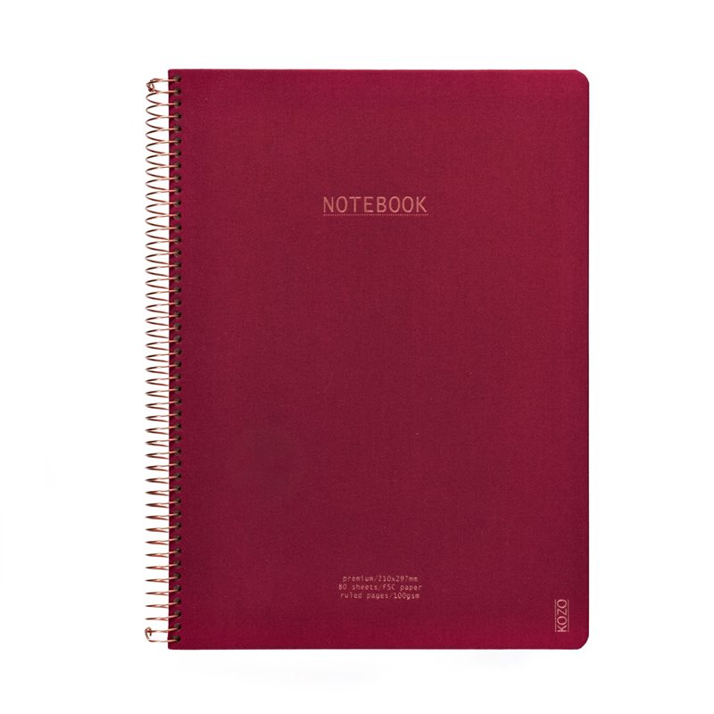 KOZO Anteckningsbok A4 Premium Berry