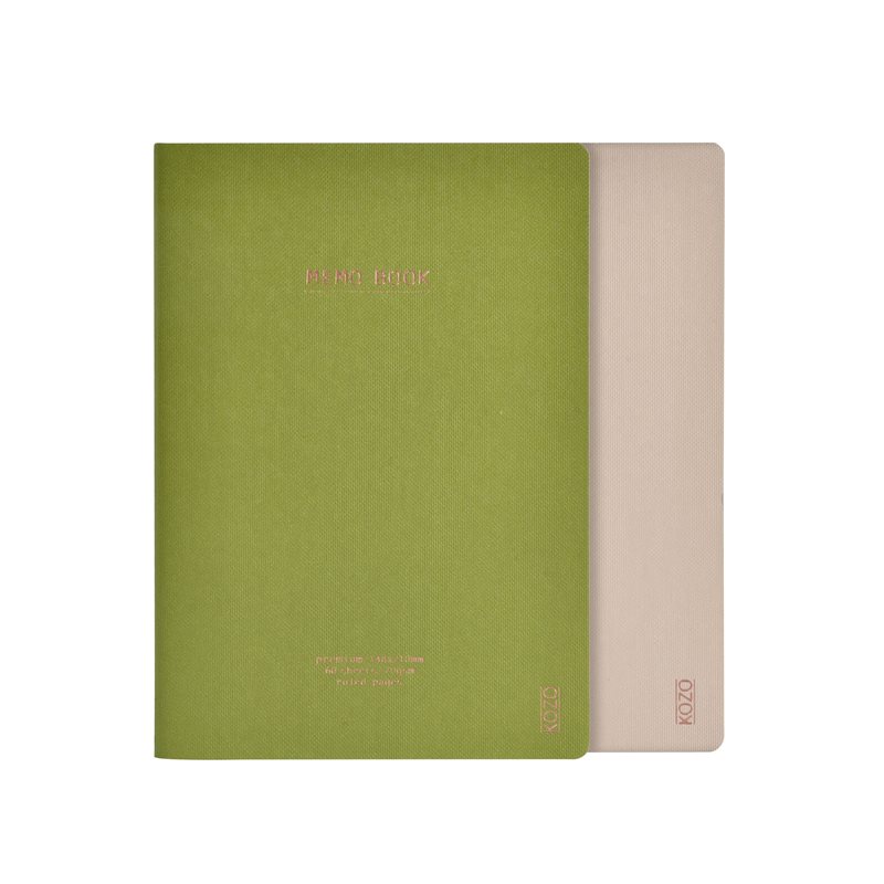 KOZO Skrivhäfte A5 2 Pack Sand / Olive