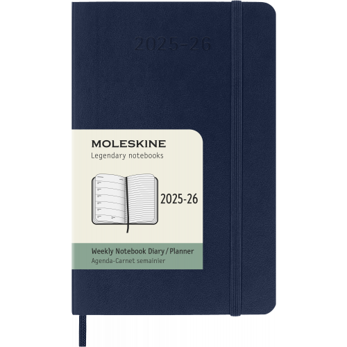 2025-2026 Weekly Diary + notes Soft Pocket Sapphire