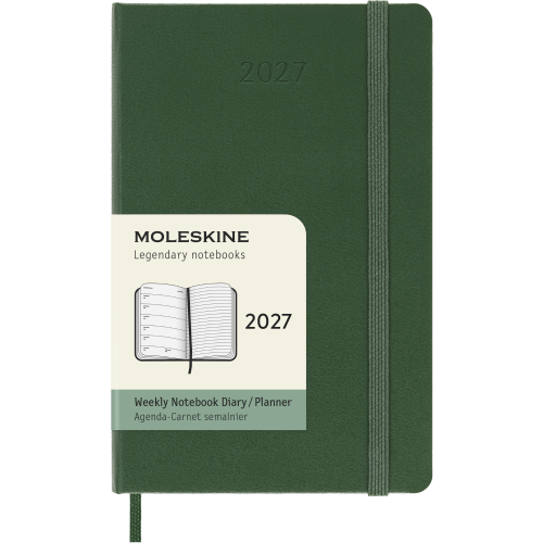Classic Hard 12M Week Note Pocket Myrtle Green 2027