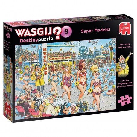 Wasgij Destiny #9 Super Models! Pussel 1000 bitar