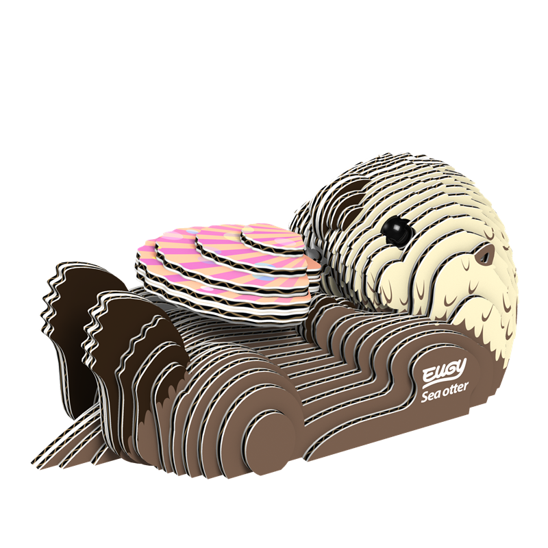 3D Cardboard Model Kit - Sea Otter