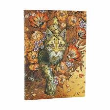 Notebook Midi Unlined Soft cover "Lynx Rising" - Erica Williams Art