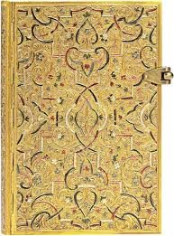 Notebook Mini Ruled, Gold Inlay