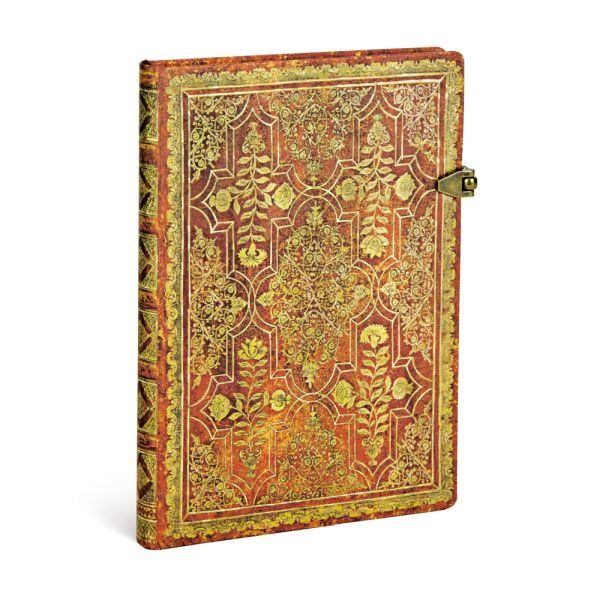 Notebook Midi Plain, Fall Filigree/Persimmon
