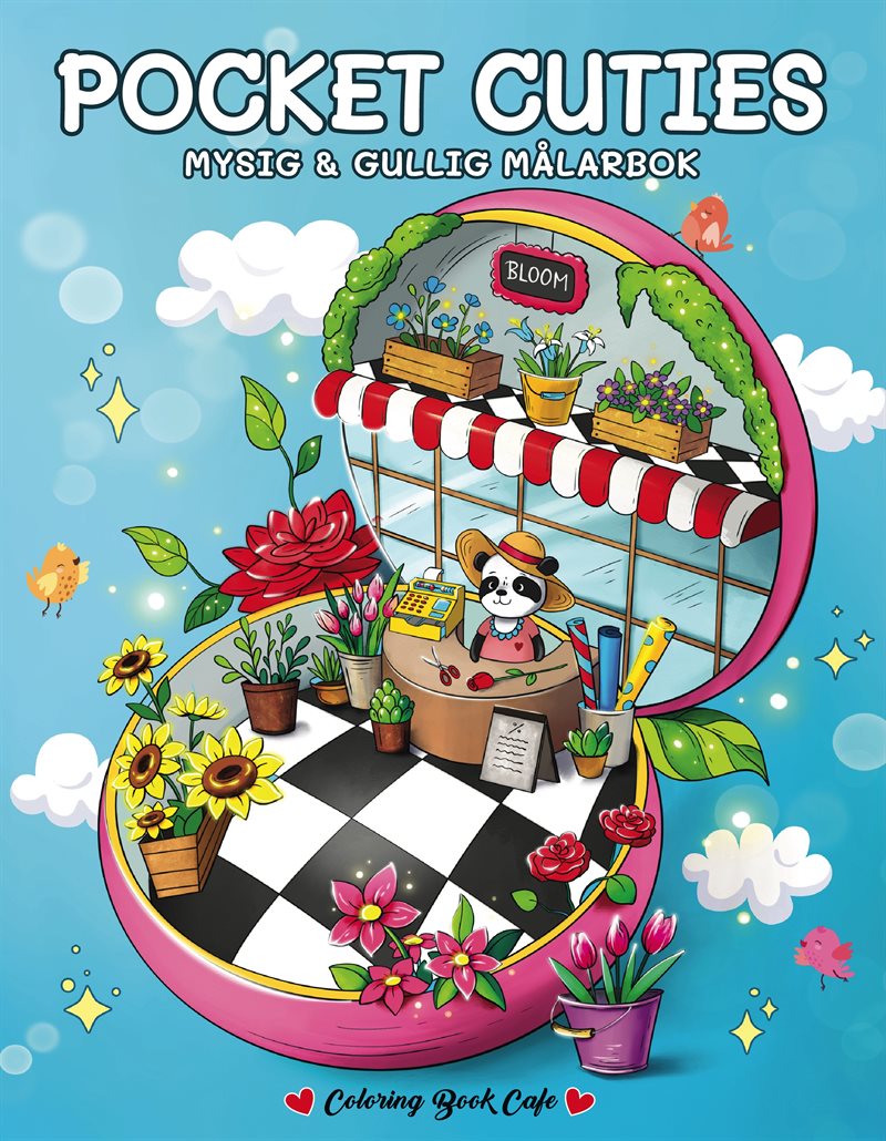 Pocket Cuties. Mysig och gullig Cozy Coloring målarbok från Coloring Book Cafe