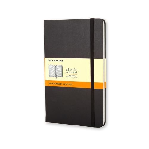 Notebook Classic Hard Ruled Large Black