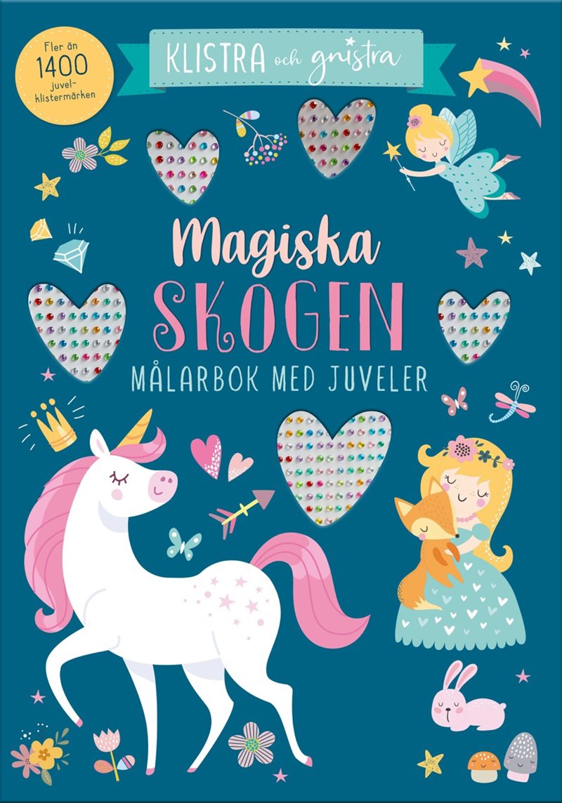 Magiska skogen : målarbok med juveler