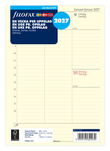 Filofax - A5 Refill 2027 Vecka/Uppslag Vertikal