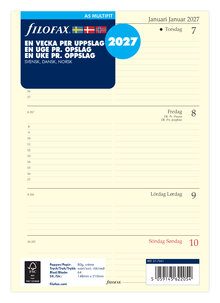 Filofax - A5 Refill 2027 Vecka/Uppslag