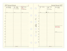 Filofax - Pocket Refill 2027 Vecka/Uppslag Vertikal