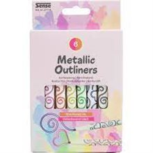 Färgpenna Metallic outliners 6-pack