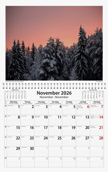 Väggkalender Sverige Natur Almanacksförlaget