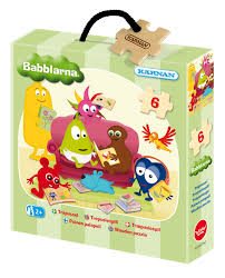 Träpussel 6 bitar Babblarna
