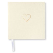 Blank Book Paperstyle Heart Off white
