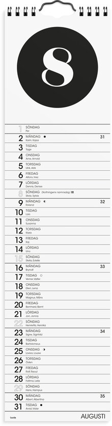 Väggkalender 2027 Simple