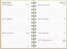 Kalender 2027 Leader Textile senapsgul
