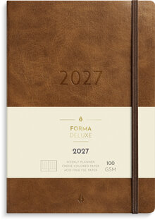 Kalender 2027 Agency A5 Forma Deluxe brun