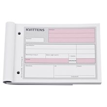 Kvittens A6L med 1 kopia 2 x 50 blad