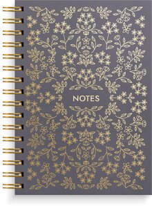 Notebook A5 black flower